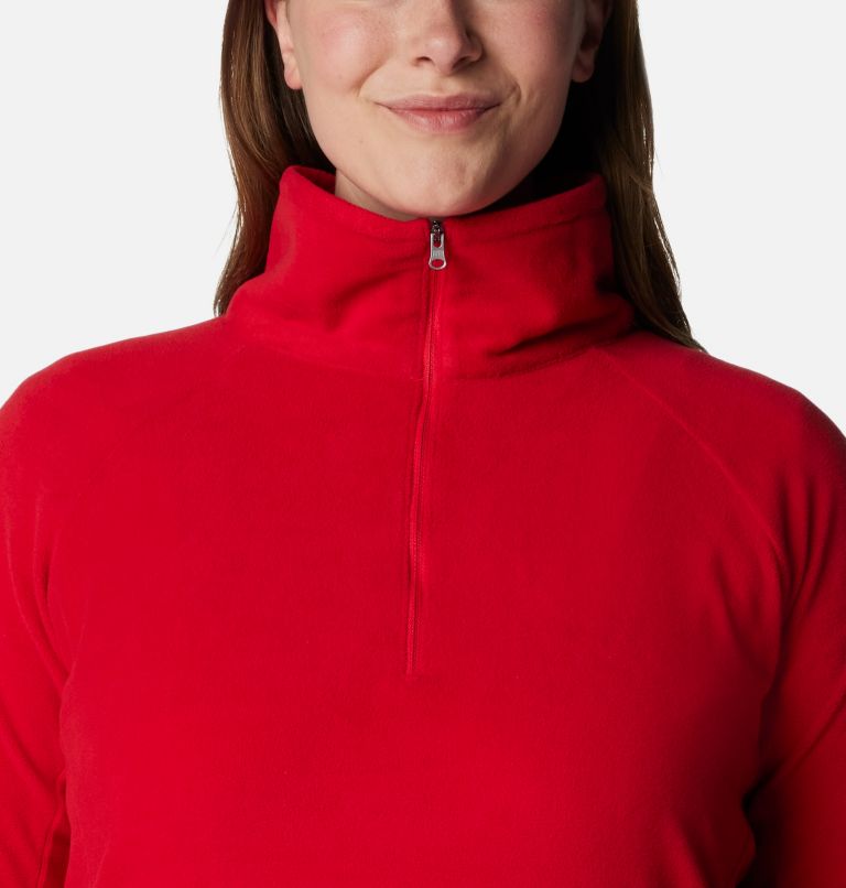Thumbnail: Women's Glacial IV Half Zip Fleece - Plus Size, Color: Red Lily, image 4
