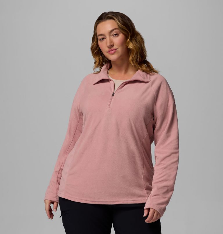 Women's Glacial IV Half Zip Fleece - Plus Size, Color: Eraser Pink, image 1