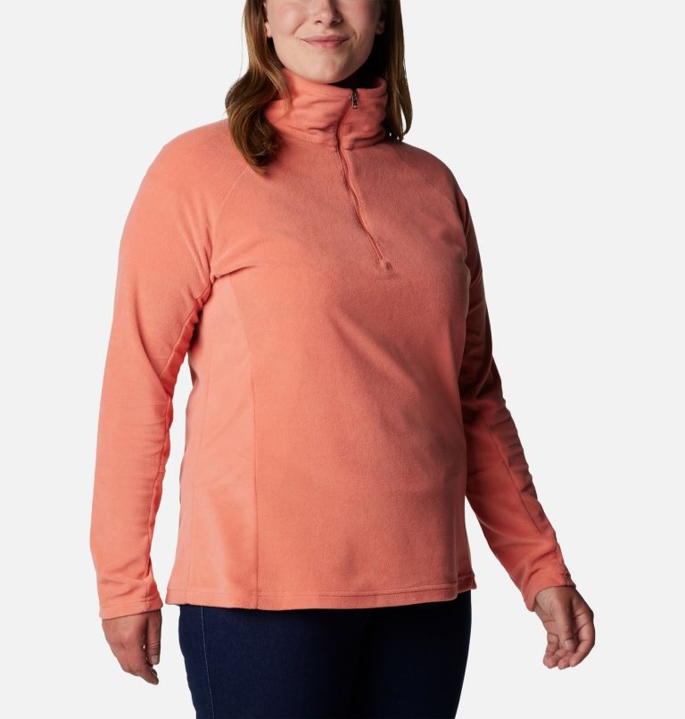 Thumbnail: Women's Glacial IV Half Zip Fleece - Plus Size, Color: Faded Peach, image 5