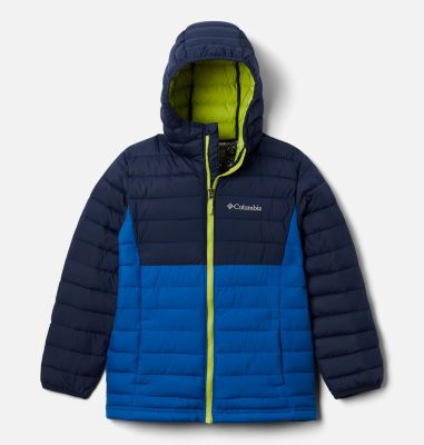 Chaqueta con capucha Powder Lite&trade; para ni&ntilde;o Powder Lite&trade; Boys Hooded Jacket | 011 | S, Bright Indigo, Collegiate Navy, front