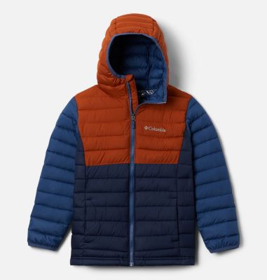 Powder Lite&trade; Boys Hooded Jacket Powder Lite&trade; Boys Hooded Jacket | 011 | XS, Coll Navy, Dark Adobe, Night Tide, front