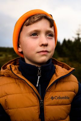 Powder Lite&trade; Boys Hooded Jacket Powder Lite&trade; Boys Hooded Jacket | 011 | XS, Collegiate Navy, Canyon Gold, a2