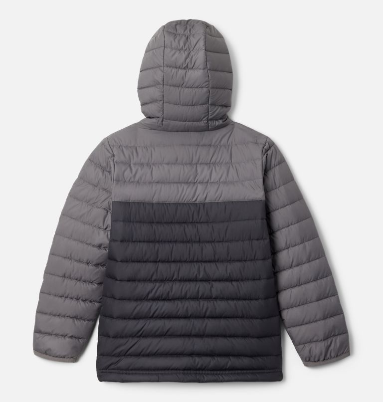 Boys’ Powder Lite Hooded Jacket, Color: Shark, City Grey, image 2