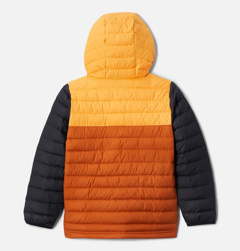 Thumbnail: Boys’ Powder Lite Hooded Jacket, Color: Warm Copper, Mango, Black, image 2