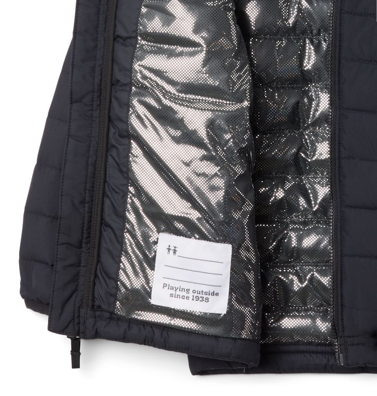 Boys' Toddler Powder Lite Hooded Jacket, Color: Black, image 3