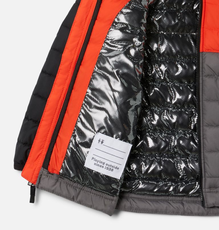 Boys' Toddler Powder Lite Hooded Jacket, Color: City Grey, Red Quartz, Black, image 3