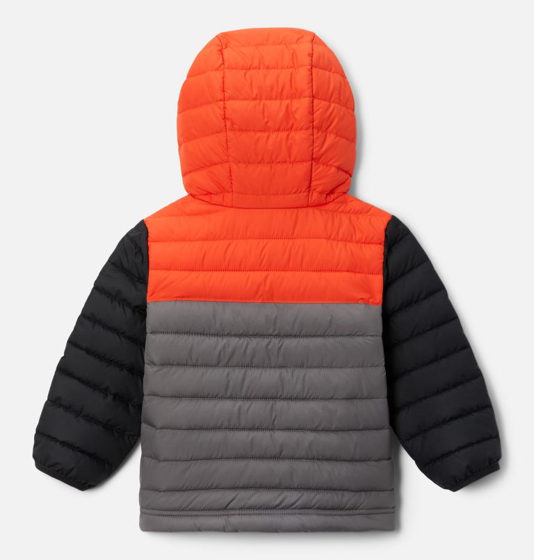 Thumbnail: Boys' Toddler Powder Lite Hooded Jacket, Color: City Grey, Red Quartz, Black, image 2