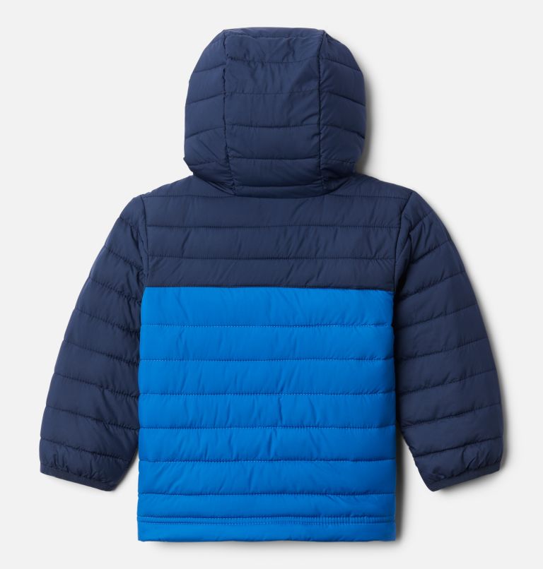 Thumbnail: Boys' Toddler Powder Lite Hooded Jacket, Color: Bright Indigo, Collegiate Navy, image 2