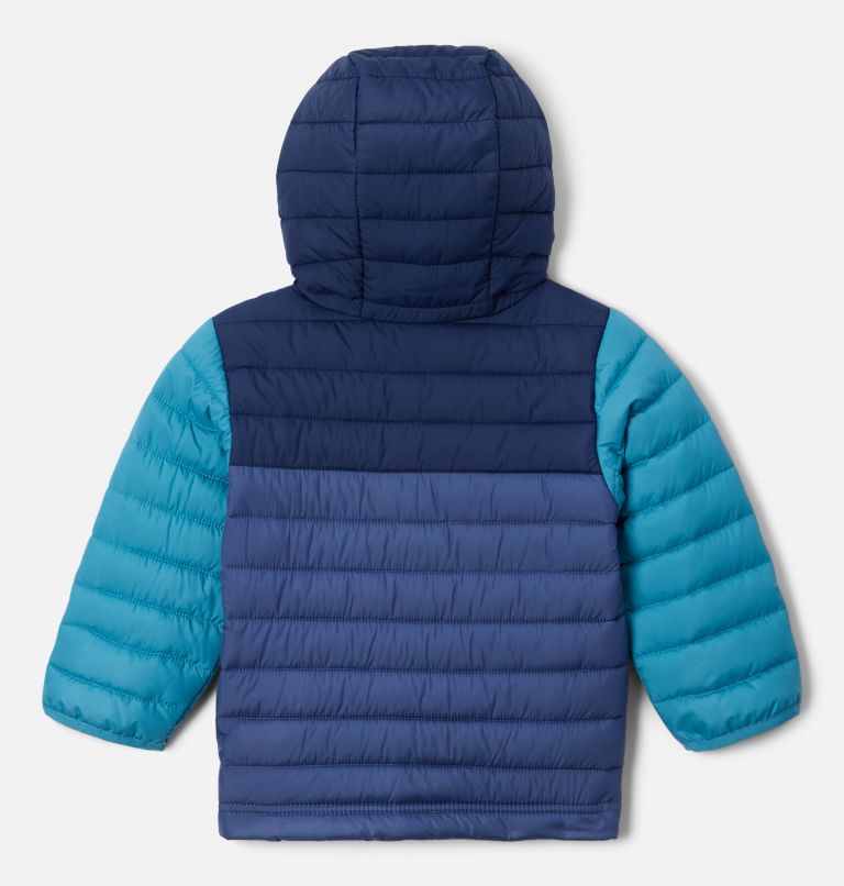 Boys' Toddler Powder Lite Hooded Jacket, Color: Dark Mountain, Collegiate Navy, Shasta, image 2