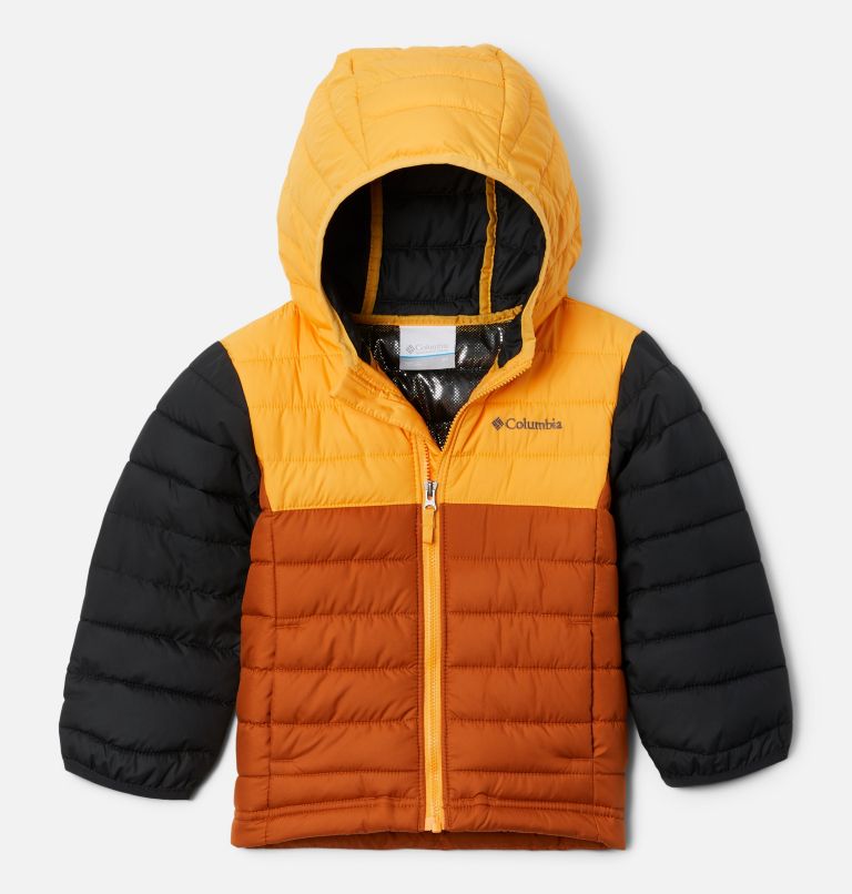 Thumbnail: Boys' Toddler Powder Lite Hooded Jacket, Color: Warm Copper, Mango, Black, image 1