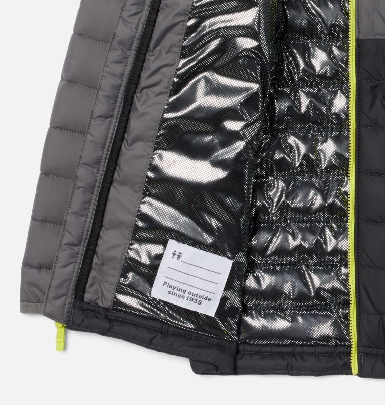 Thumbnail: Powder Lite Boys Insulated Jacket, Color: Shark, City Grey, image 3