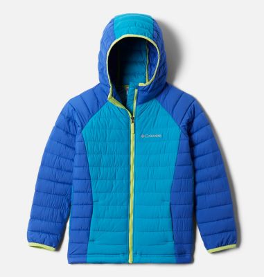Powder Lite&trade; Kapuzenjacke f&uuml;r M&auml;dchen Powder Lite&trade; Girls Hooded Jacket | 012 | XS, Lapis Blue, Fjord Blue, front