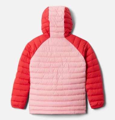 Powder Lite&trade; Kapuzenjacke f&uuml;r M&auml;dchen Powder Lite&trade; Girls Hooded Jacket | 012 | XS, Red Lily, Pink Orchid, back