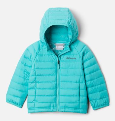 Toddlers' Powder Lite&trade; Hooded Jacket - Girls Powder Lite&trade; Girls Hooded Jacket | 356 | 2T, Dolphin, front