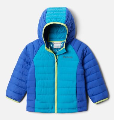 Toddlers' Powder Lite&trade; Hooded Jacket - Girls Powder Lite&trade; Girls Hooded Jacket | 356 | 2T, Lapis Blue, Fjord Blue, front