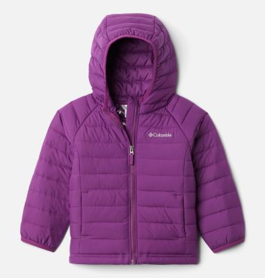 Toddlers' Powder Lite&trade; Hooded Jacket - Girls Powder Lite&trade; Girls Hooded Jacket | 356 | 2T, Plum, front