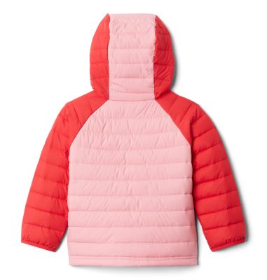Toddlers' Powder Lite&trade; Hooded Jacket - Girls Powder Lite&trade; Girls Hooded Jacket | 356 | 2T, Red Lily, Pink Orchid, back