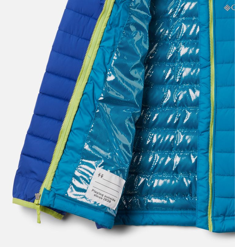 Manteau à capuchon Powder Lite pour fille, Color: Lapis Blue, Fjord Blue, image 3