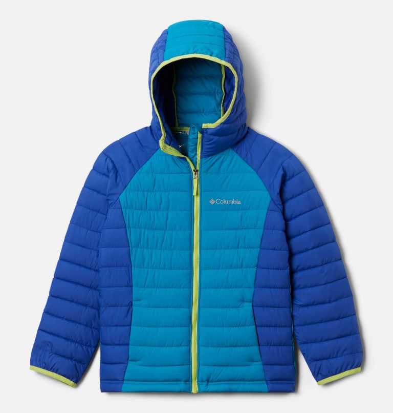 Manteau à capuchon Powder Lite pour fille, Color: Lapis Blue, Fjord Blue, image 1
