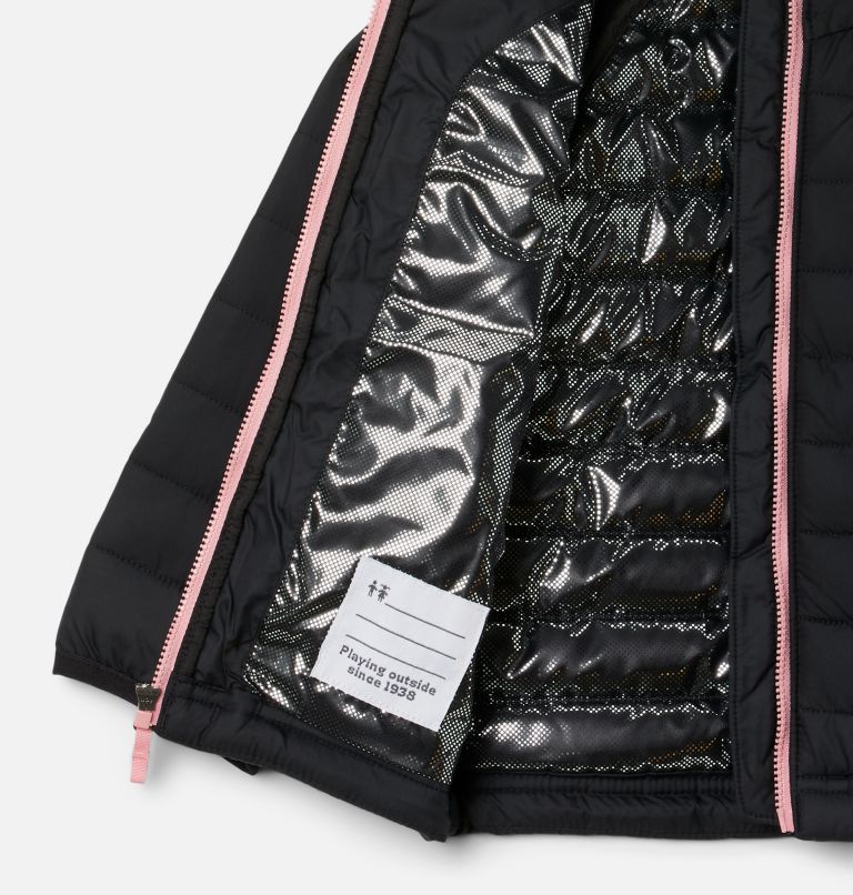 Girls' Toddler Powder Lite Hooded Jacket, Color: Black, image 3