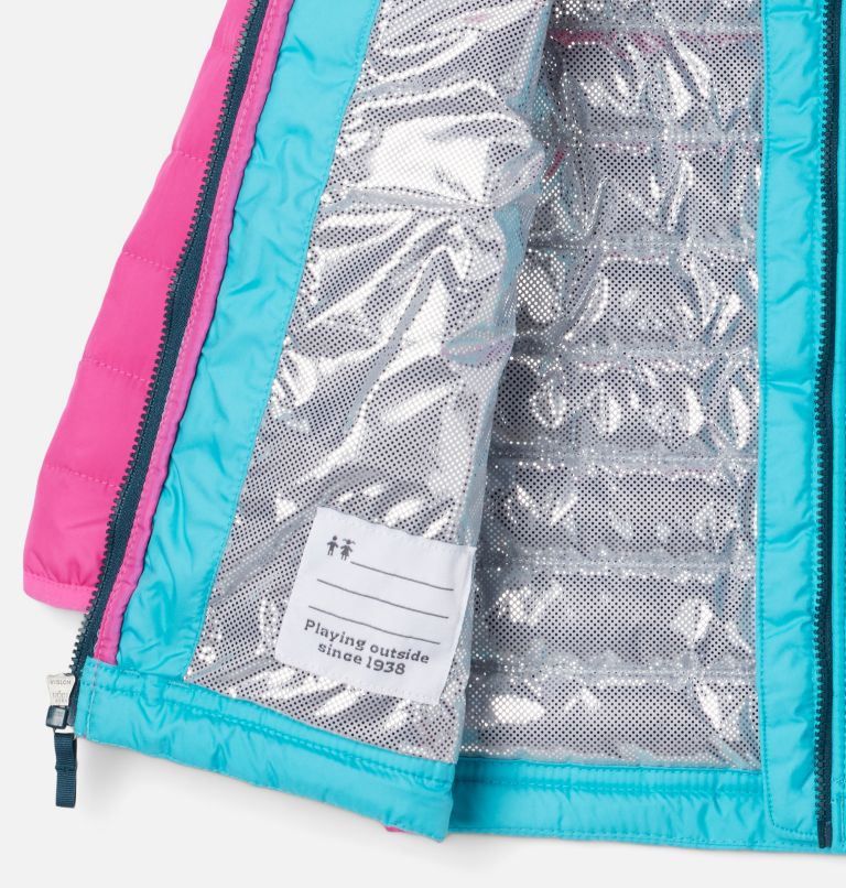 Girls' Toddler Powder Lite Hooded Jacket, Color: Geyser, Pink Ice, image 3