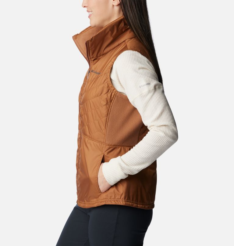Women’s Mix It Around II Vest, Color: Camel Brown, image 3