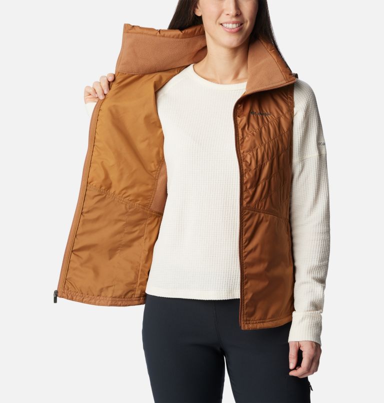 Women’s Mix It Around II Vest, Color: Camel Brown, image 5