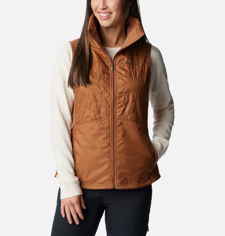 Women’s Mix It Around II Vest, Color: Camel Brown, image 1