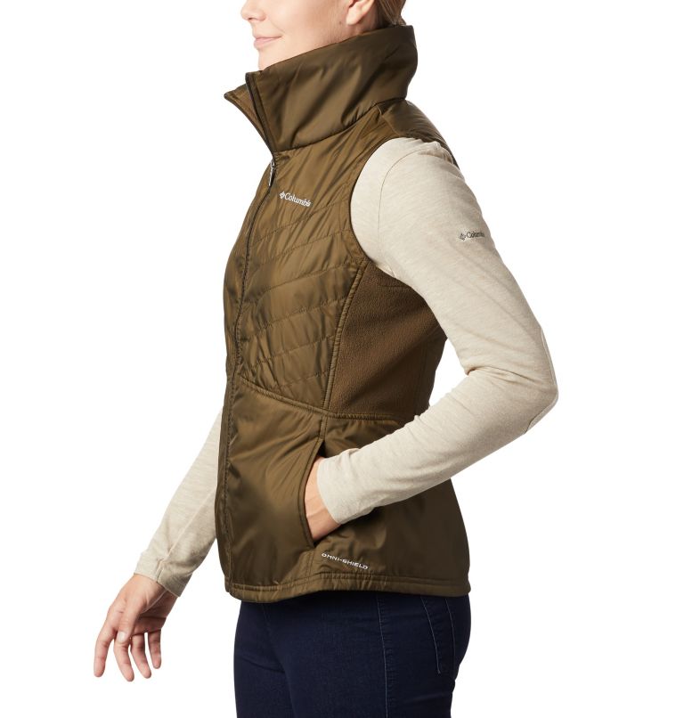 Women’s Mix It Around II Vest, Color: Olive Green, image 3