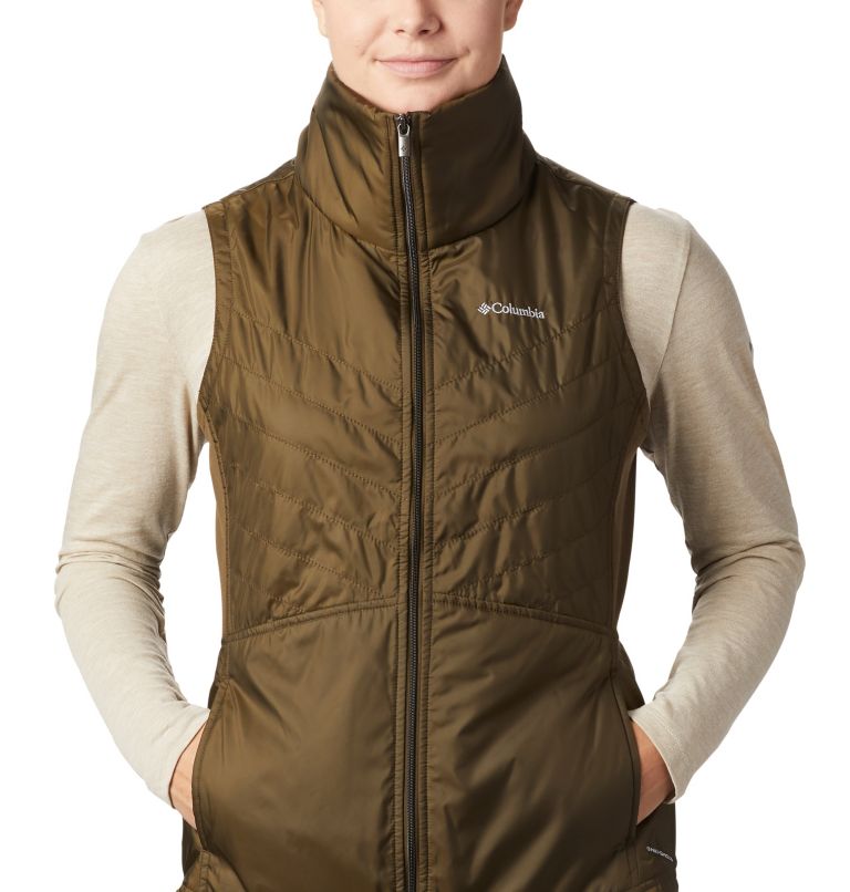 Women’s Mix It Around II Vest, Color: Olive Green, image 4