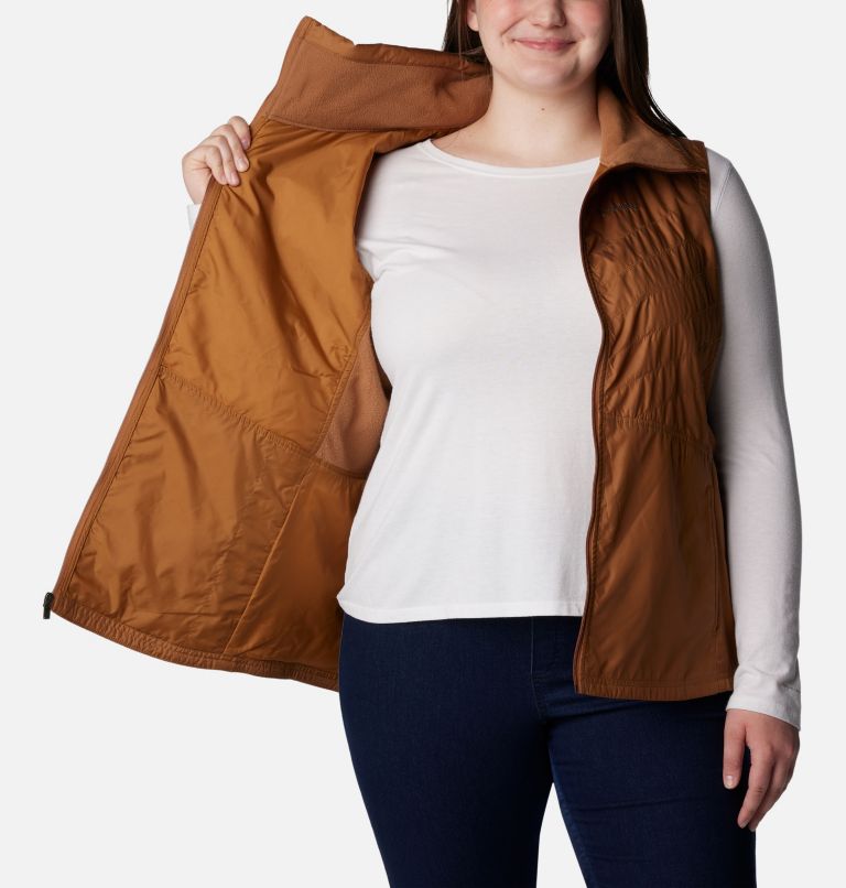 Columbia Womens Mix It Around II Vest Jacket, Camel Brown, X-Small