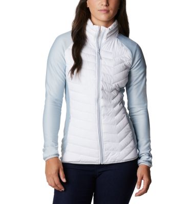 Veste Polaire Hybride Powder Lite&trade; Femme Powder Lite&trade; Fleece | 100 | XS, White, Cirrus Grey, front