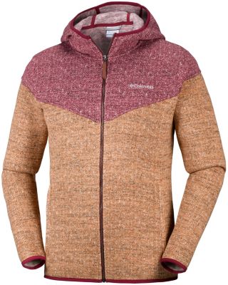 Men's Boubioz&trade; Hooded Fleece Jacket Boubioz&trade; Hooded Full Zip Fleece | 213 | L, Canyon Gold, Red Element, front