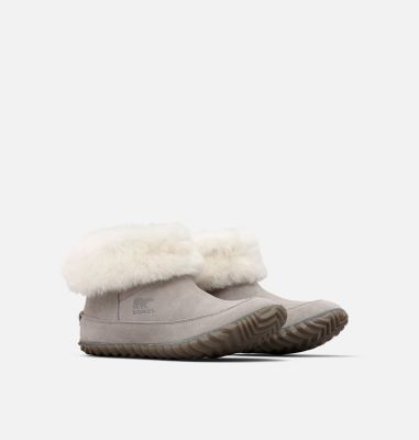 grey fluffy boot slippers