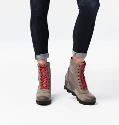 sorel blue wedge boots