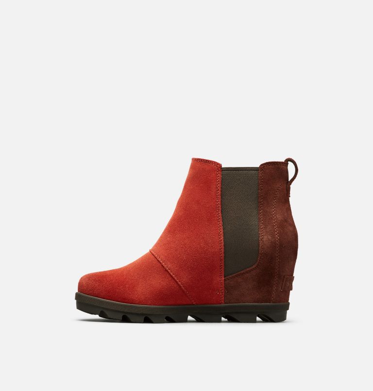 Women's Joan of Arctic Wedge Chelsea Boot, Color: Carnelian Red, image 4