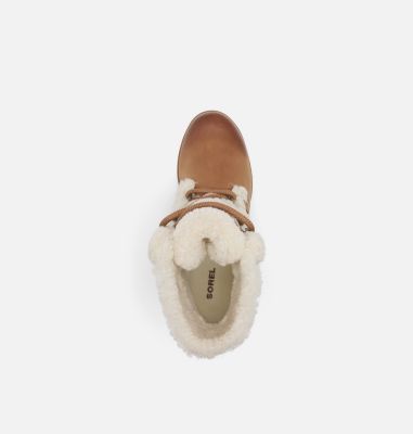 joan of arctic wedge genuine shearling bootie