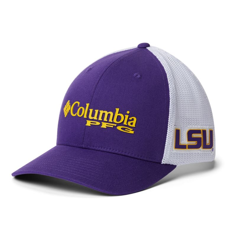 Men's Columbia Purple LSU Tigers Collegiate PFG Flex Hat