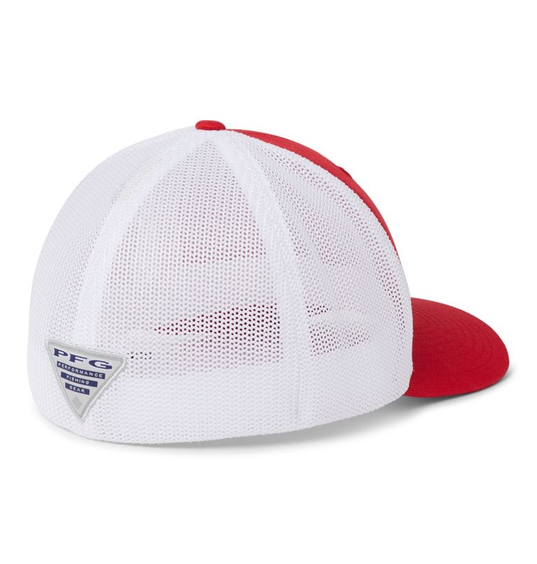 PFG Mesh Ball Cap - Nebraska, Color: NEB - Bright Red, image 2