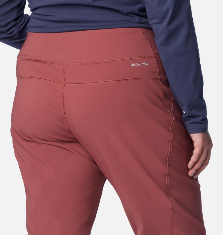 Women's Back Beauty Highrise Warm Winter Pants - Plus Size, Color: Beetroot, image 5