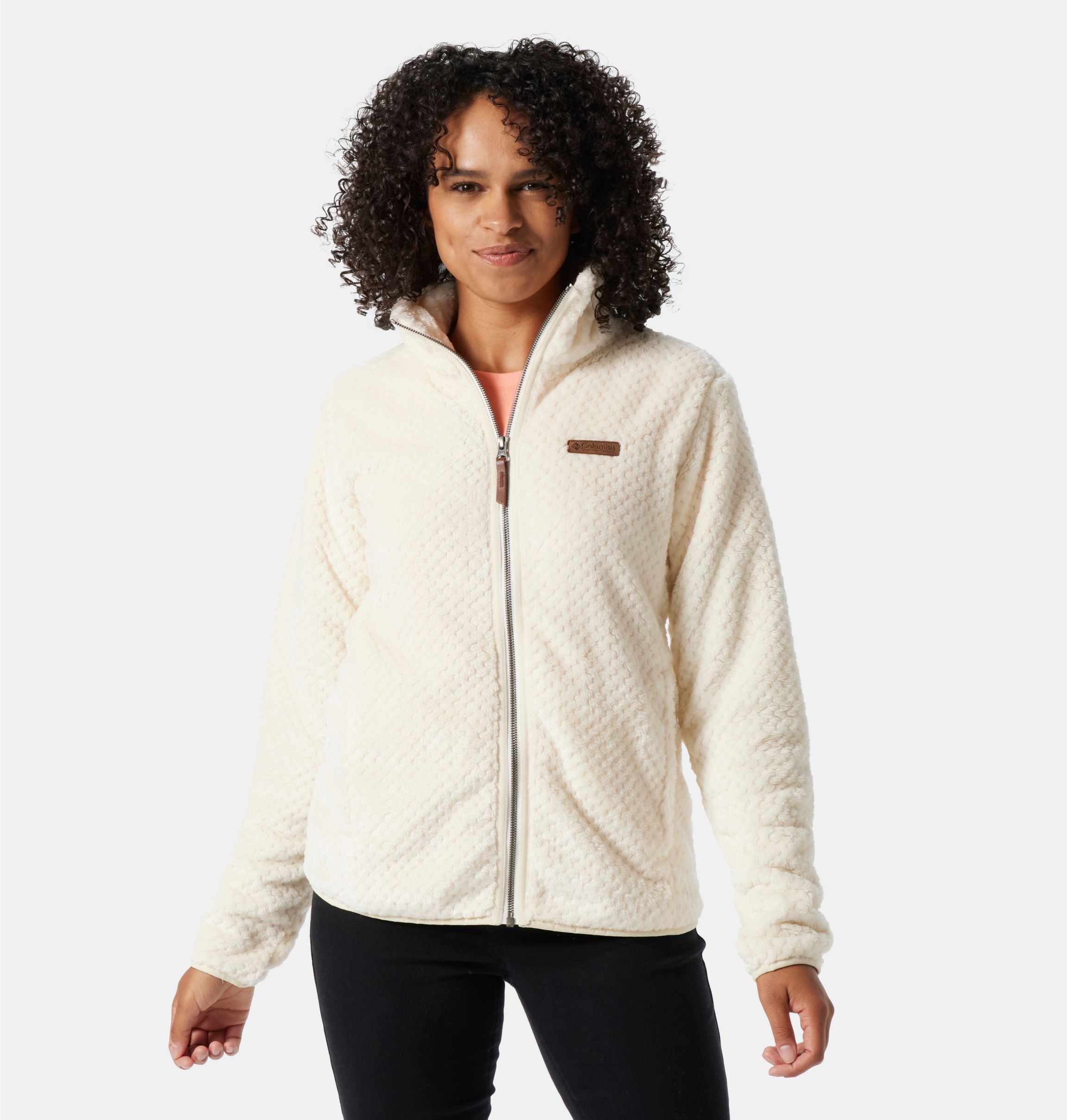 NEW NORTH FACE Women's XS Maggy Sweater Fleece Jacket Full Zip Cream Grey