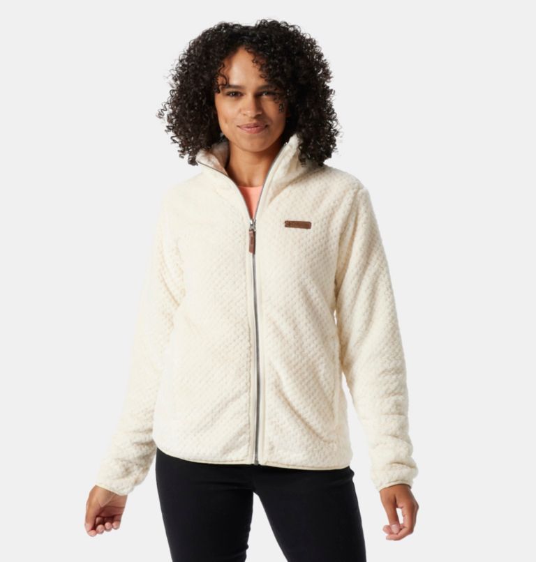 Women's Fire Side II Sherpa Full Zip Fleece, Color: Chalk, image 1