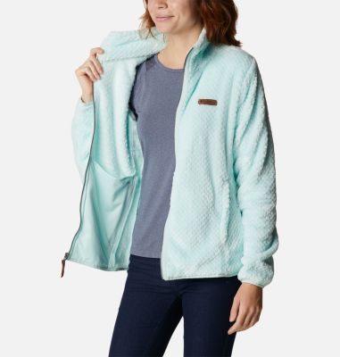 teal fleece jacket