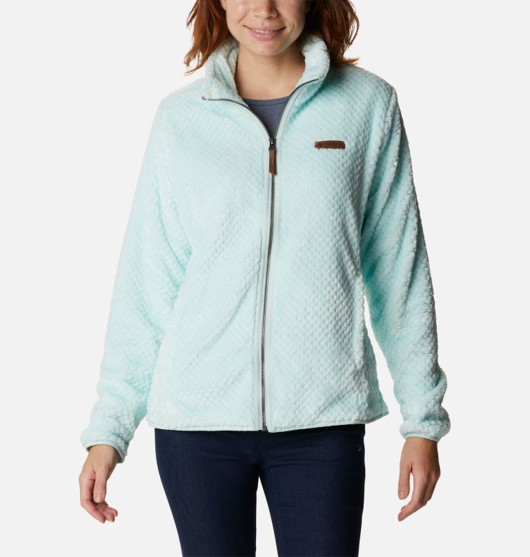 Chaqueta polar Columbia Fire Side Sherpa (Stone Green) para mujer