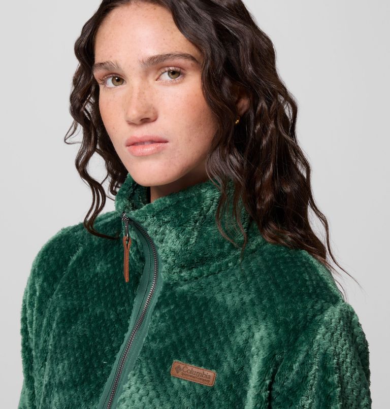 Women's Fire Side II Sherpa Full Zip Fleece, Color: Rain Forest, image 6