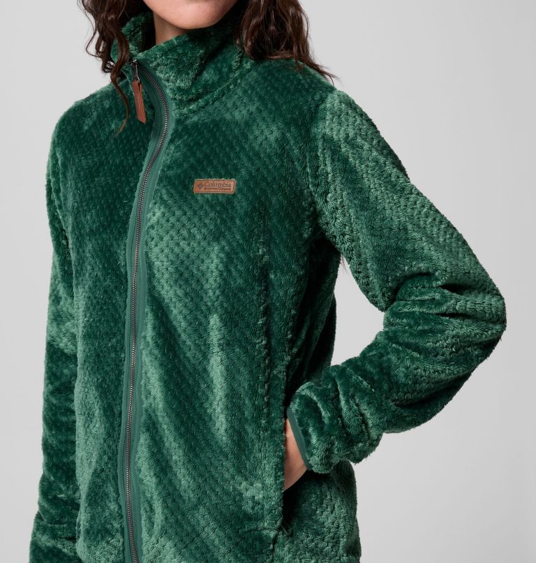 Women's Fire Side II Sherpa Full Zip Fleece, Color: Rain Forest, image 7