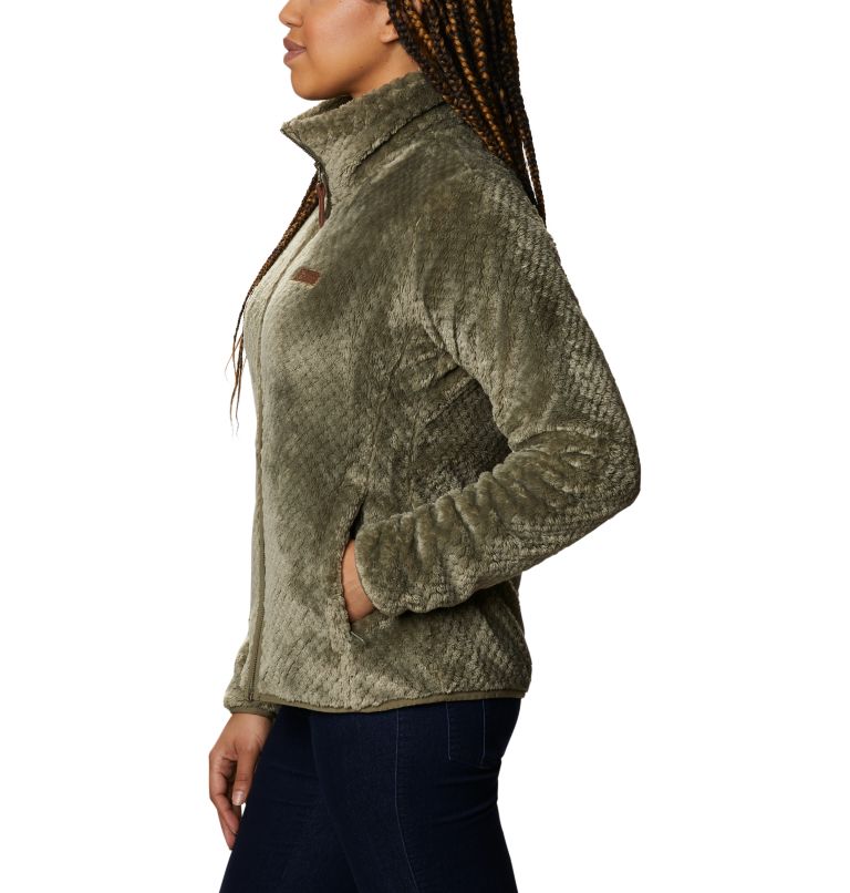 Chaqueta polar Columbia Fire Side Sherpa (Stone Green) para mujer