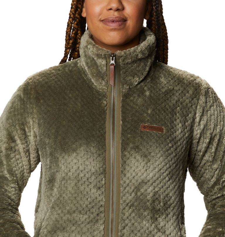 Columbia Women & S Fire Side II Sherpa Full Zip Fleece - Stone Green