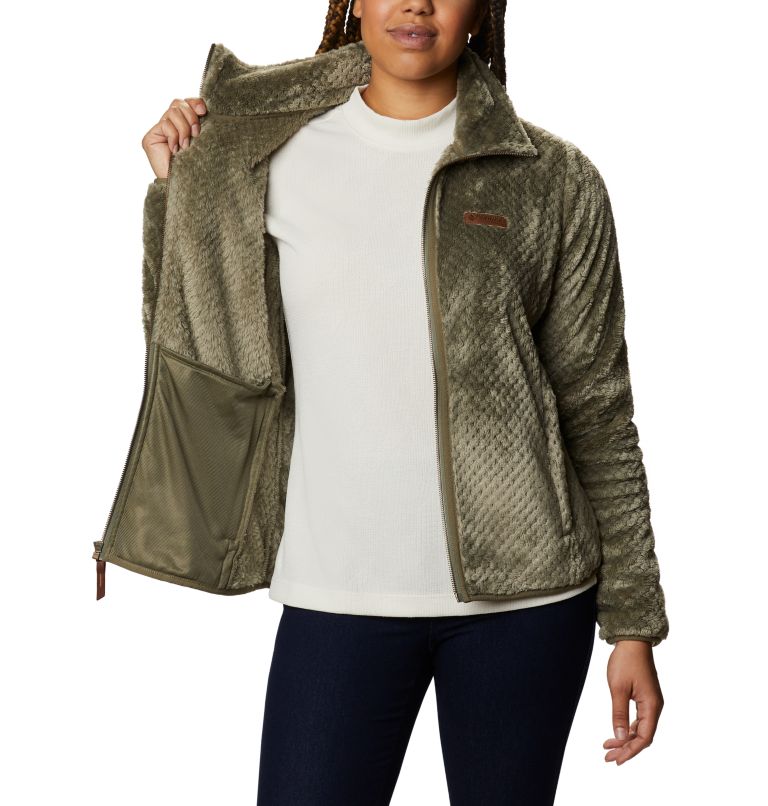 Women's Fire Side Fleece Jacket , Color: Stone Green, image 5