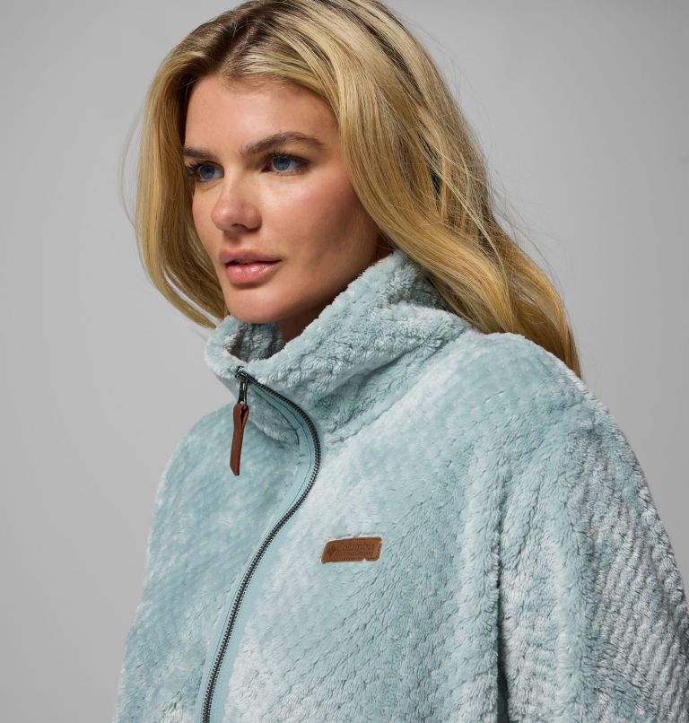Women's Fire Side II Sherpa Full Zip Fleece, Color: Crushed Blue, image 5